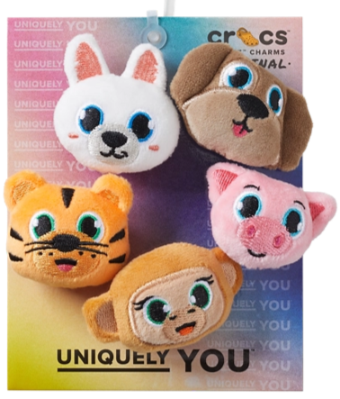 Fuzzy Animal Jibbitz 5-Pack
