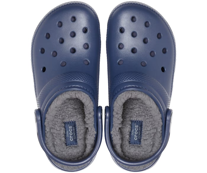 Navy blue 2025 fur lined crocs