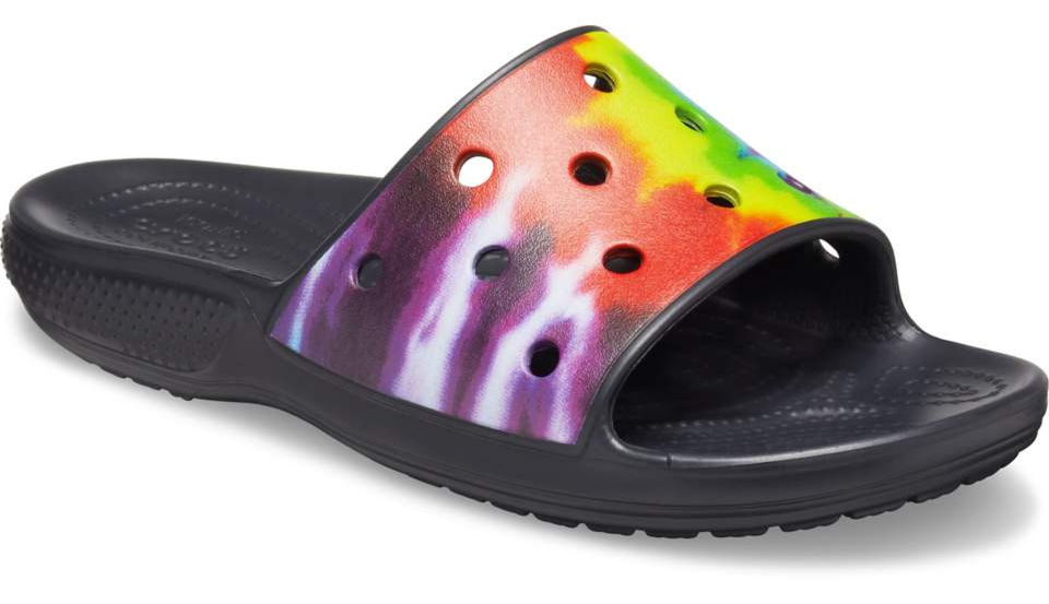 Croc slides tie dye hotsell