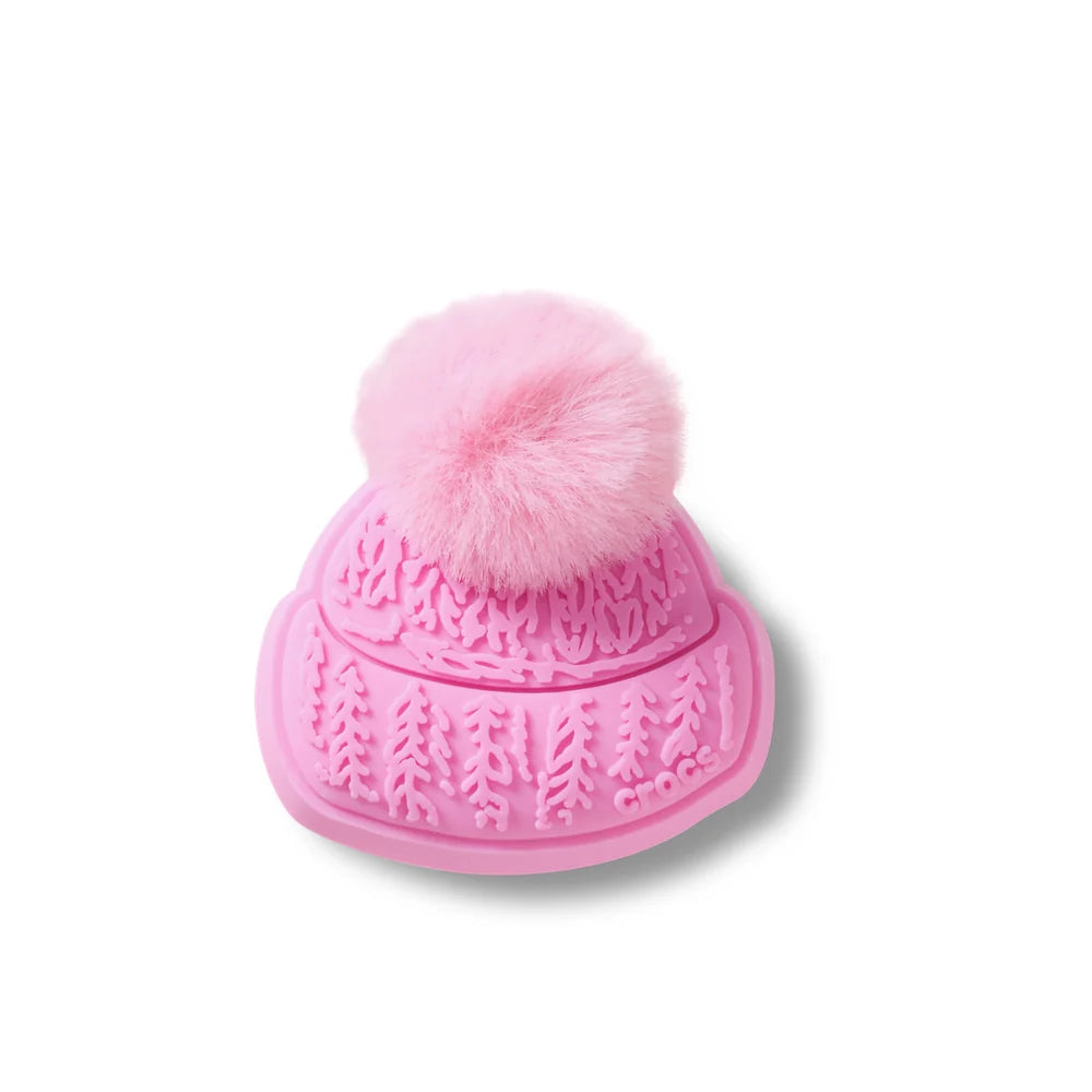 Pink Beanie with Pom Pom Jibbitz