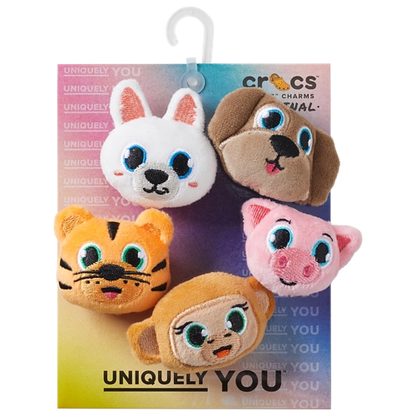 Fuzzy Animal Jibbitz 5-Pack