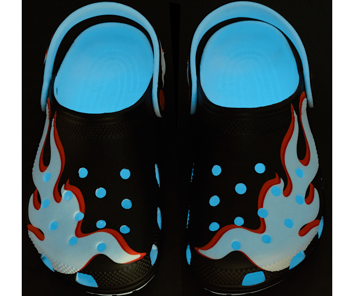 Kids' Classic Glow Flames Clog