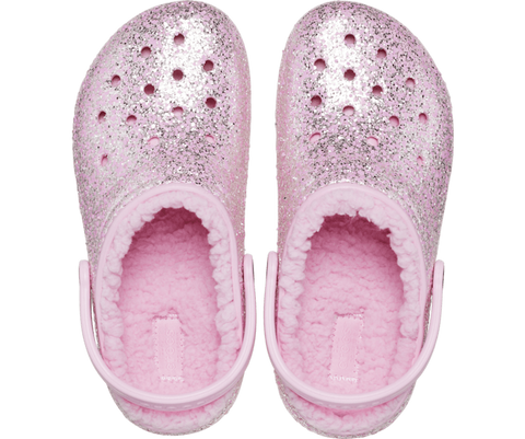Pink 2025 glitter crocs