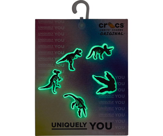 Glow in the Dark Dino Jibbitz 5-Pack