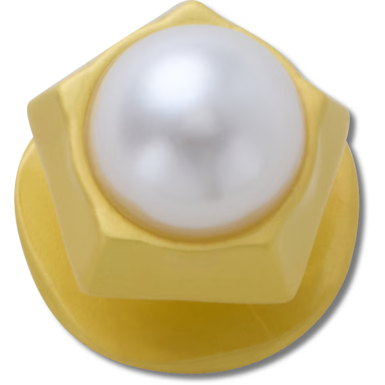 Gold Pentagon Pearl Jibbitz