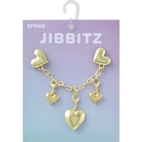 Gold Heart Chain Jibbitz