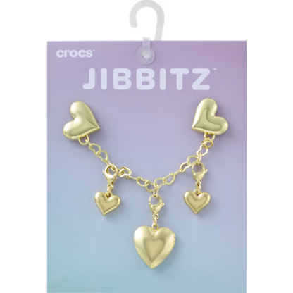 Gold Heart Chain Jibbitz