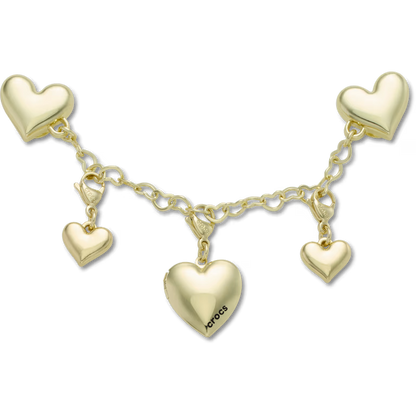 Gold Heart Chain Jibbitz
