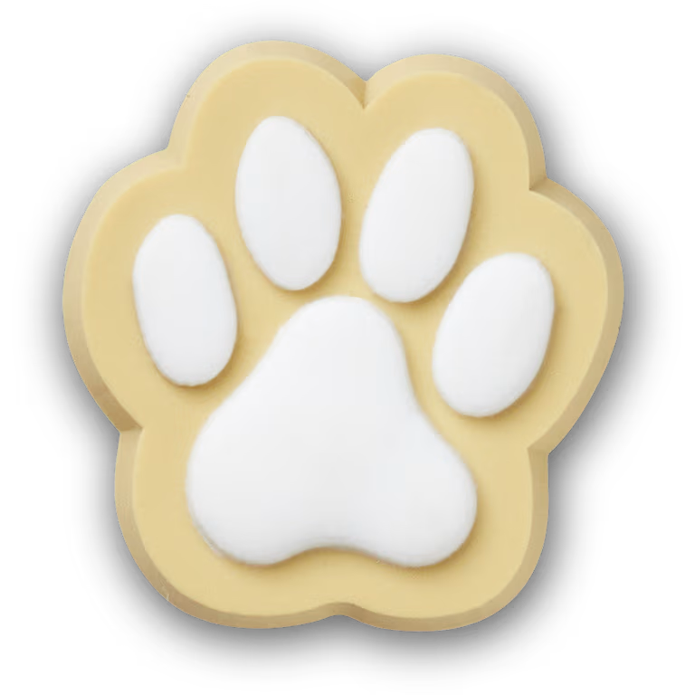 Beige Dog Paw Jibbitz