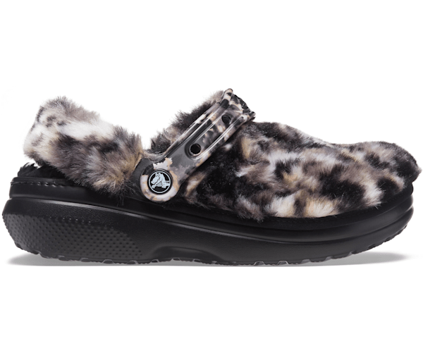 Leopard fur lined discount crocs