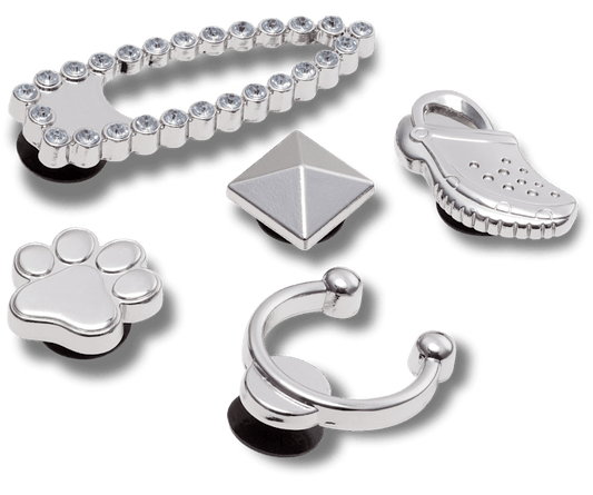 Elevated Silver Sport Jibbitz 5-Pack