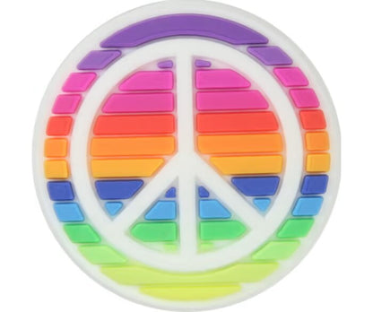 Rainbow Peace Sign Jibbitz